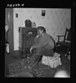 Radio listener in Westover, West Virginia, 1938