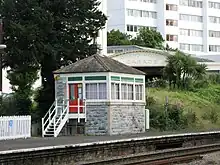 The southern signal box at Torquay station in 2009