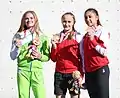 Girls' combined victory ceremony