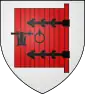 Arms of Turckheim: On a white field, a red door with black hinges, latch and ring