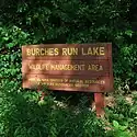 Thumbnail image of sign for Burches Run WMA