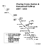 Map of the Charing Cross, Euston and Hampstead Railway