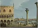 View of the Piazetta with the Southwest corner of the Doge Palace