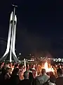 Easter Vigil outside the church