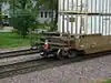 A FRED on an eastbound UP train at Rochelle Railroad Park