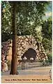 A postcard depicting the grotto at Notre Dame, c. 1930 – c. 1945