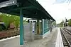 Hawthorn Farm station with the art installation on its platform in 2011