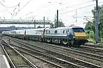 An InterCity 225 train on the East Coast Main Line at Doncaster