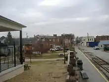 View of back lot hotel from the Kentucky Railway Museum
