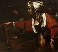 Maidservant from a Denial of Saint Peter (fragment), oil on canvas, 97.8 cm × 101.6 cm (38.5 in × 40.0 in), Stourhead