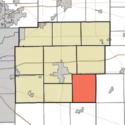 Location in Hancock County