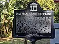 Nathan Cobb Cottage – Florida Historic Marker view – photograph ca. 2021.