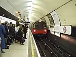 A Northern Line train arrives at Charing Cross station in 2006