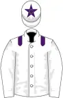 White, Purple epaulets and star on cap