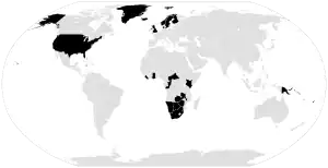 Protestant majority countries in 2010.