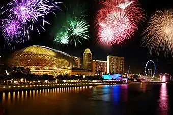 Fireworks at the 2009 Singapore National Day