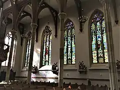 Stained Glass on the left side of the cathedral