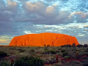 Sunset at Uluru.