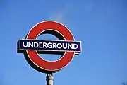 The roundel for the northern entrance to Swiss Cottage
