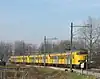 Three Plan V trains coupled together in 2003