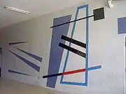 Untitled mural (second floor), 1954, above the east entrance to the Faculty of Engineering