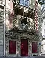 Right wing of the building — Neo-baroque Italo-Spanish motifs facing rue du Petit-Musc which is located directly to the left.