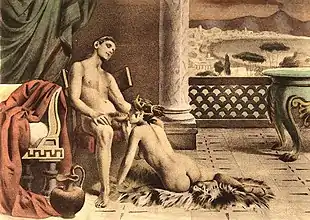 Depiction of fellatio.