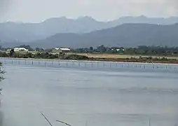 Gill net lines, airbase in background