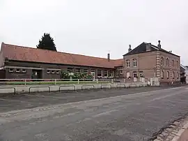 The town hall and school of Étaves-et-Bocquiaux