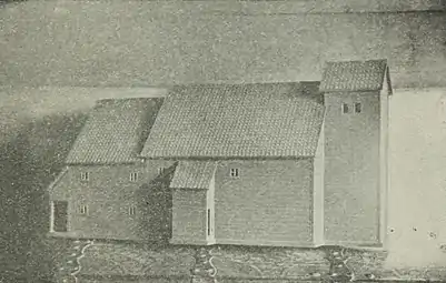 Model of the old church before 1868