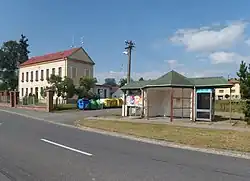 Bus stop and municipal office