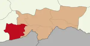 Map showing İdil District in Şırnak Province