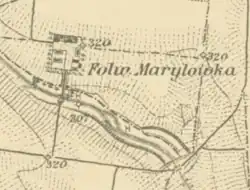 The village on the Austrian topographical map, 1869–1887