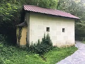 Side view of the temple