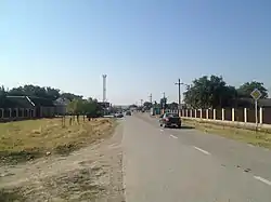 Entering village in Naursky District