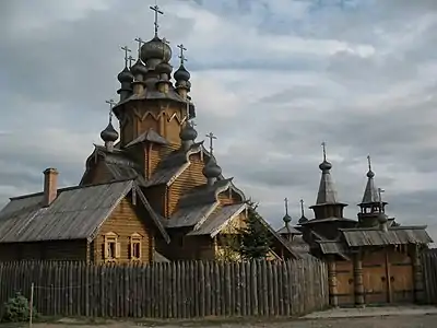 The Skete of All Saints, an all-wood church within the Lavra, in 2010.