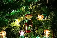 A Soviet-era (1960s) New Year tree decoration depicting a cosmonaut