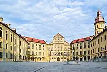 Nesvizh Castle courtyard