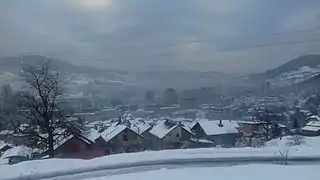 Winter cityscape from Zmajevac