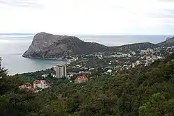 Novyi Svit seen from the north-eastern part of town.