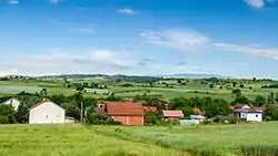 Panoramic photo of the village Tekija