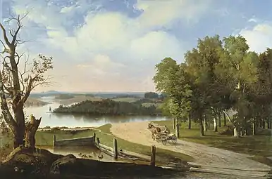 Landscape with a river and a road, 1853, National Art Museum of the Republic of Belarus