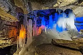 Ice formations in winter