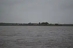 View of the village from the banks of the Kharyynka River