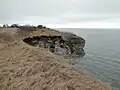 Rocky shore near the town