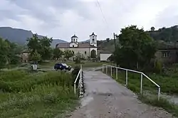 View of the local church in the village