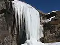 Frozen waterfalls