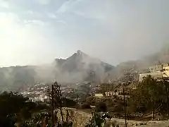 Jabal Atherb, as seen from Ḥawālah in Bareq