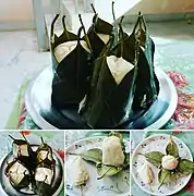 Kotte kadubu idlis steamed in jackfruit leaves, Karnataka