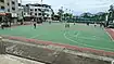 The playground in front of the temple where the annual bun snatching competition is held